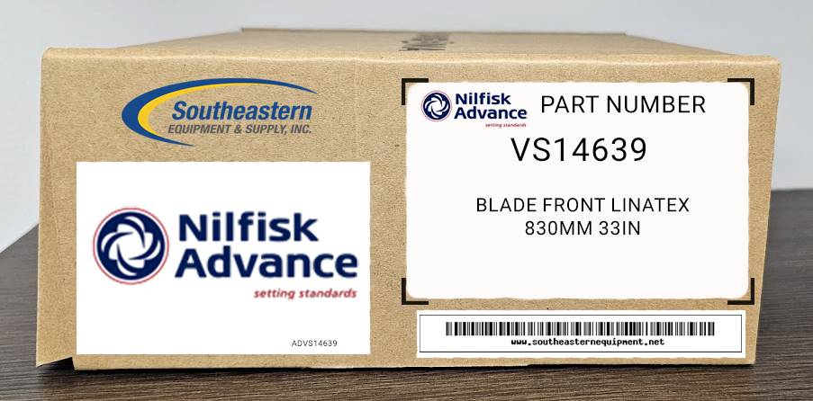 Advance OEM Part # VS14639 Blade Front Linatex 830Mm 33In