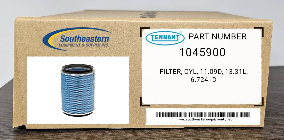 Tennant OEM Part # 1045900 Filter, Cyl, 11.09D, 13.31L, 6.724 Id