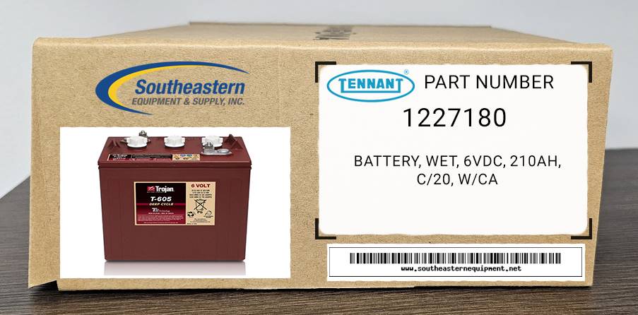 Tennant OEM Part # 1227180 Battery, Wet, 6Vdc, 210Ah, C/20, W/Ca