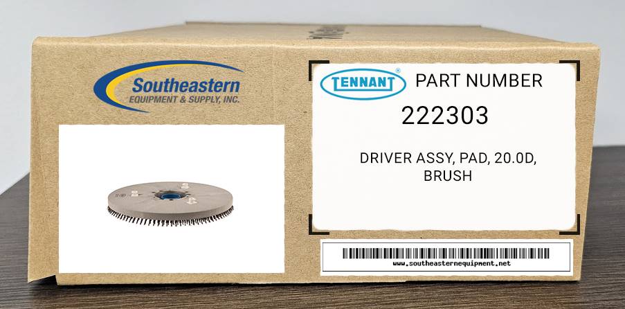 Tennant OEM Part # 222303 Driver Assy, Pad, 20.0D, Brush