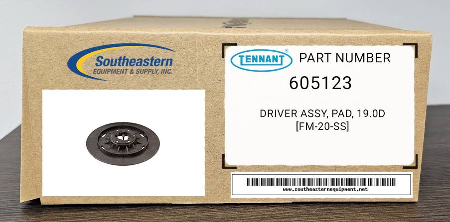 parts burnisher t Pad, 20 Driver Part Tennant [Fm OEM 19.0D Ss] 605123 Assy, #